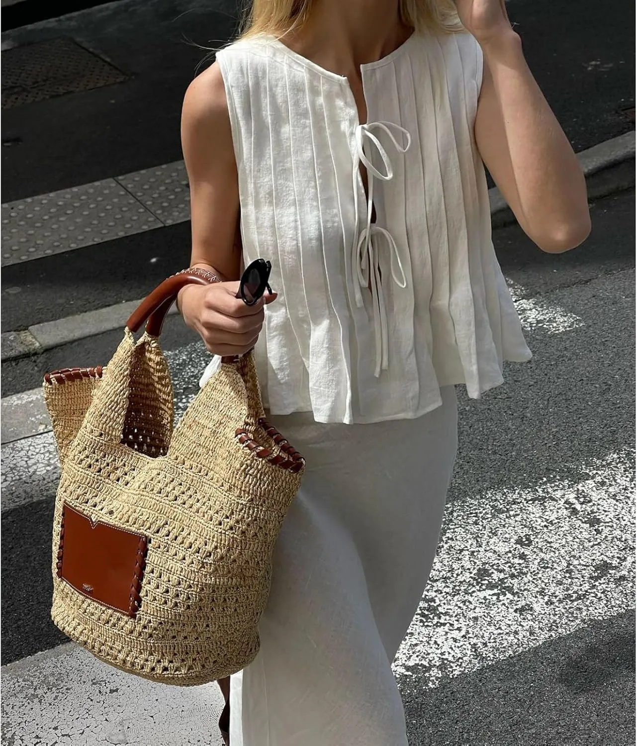 Women Y2K Babydoll Ruffle Tank Top Linen Front Button Pleated Peplum Vest Flowy Coquette Cropped Shirt Cute Blouse Summer