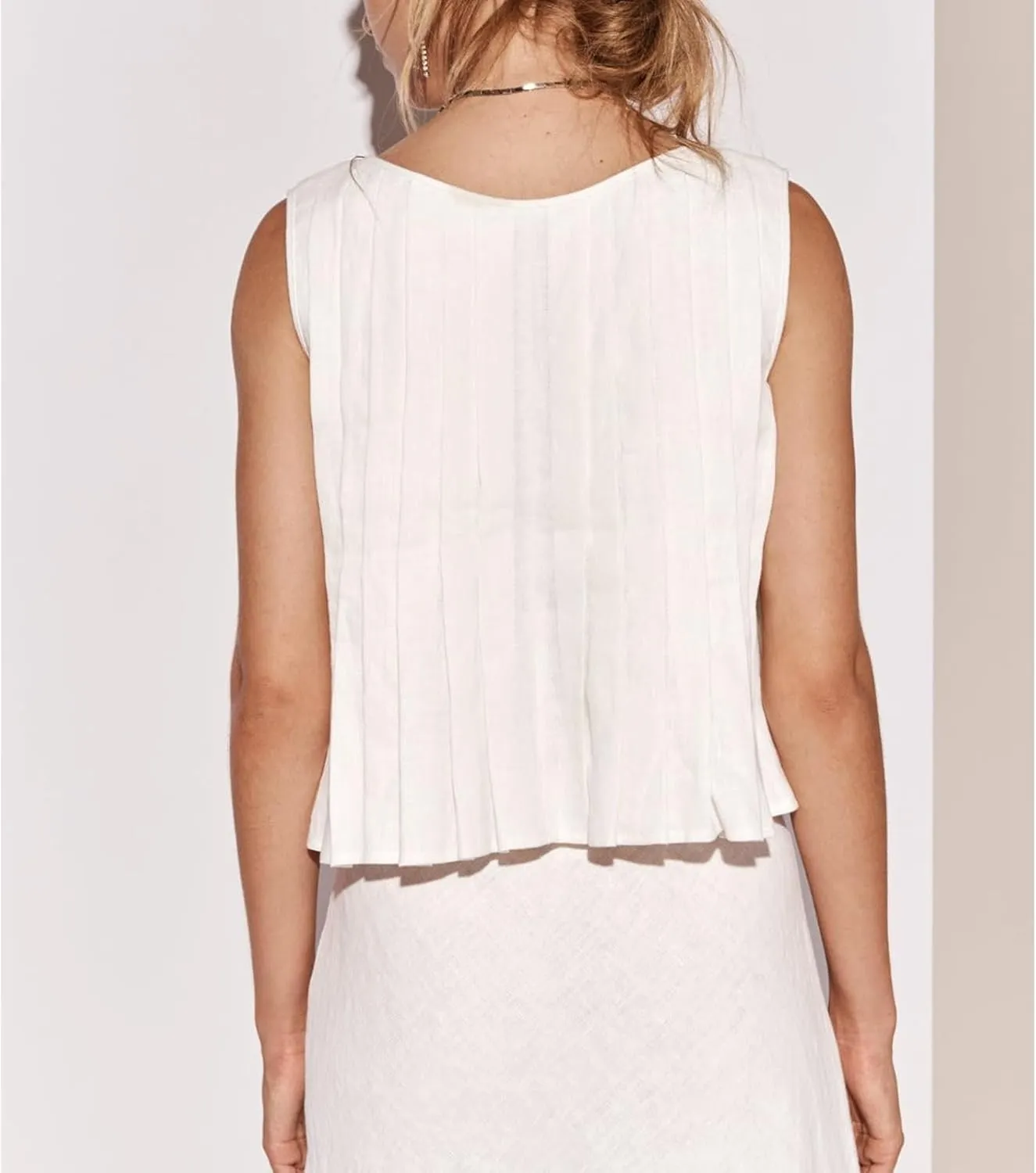 Women Y2K Babydoll Ruffle Tank Top Linen Front Button Pleated Peplum Vest Flowy Coquette Cropped Shirt Cute Blouse Summer