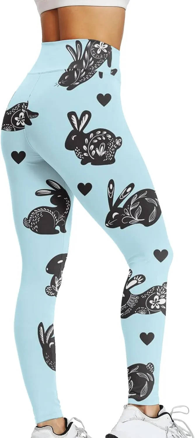Women's Boho Printed Leggings Soft Stretchy Skinny Comfy Tights High Waisted Workout Athletic Fitness Yoga Pants