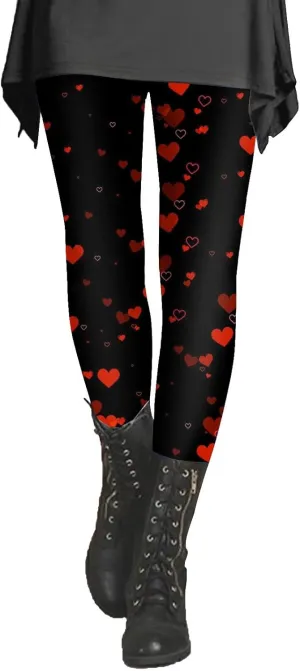 Women's Boho Printed Leggings Soft Stretchy Skinny Comfy Tights High Waisted Workout Athletic Fitness Yoga Pants