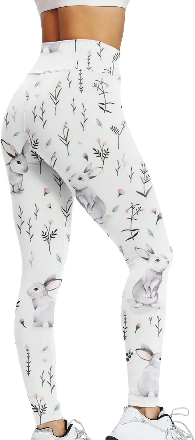 Women's Boho Printed Leggings Soft Stretchy Skinny Comfy Tights High Waisted Workout Athletic Fitness Yoga Pants