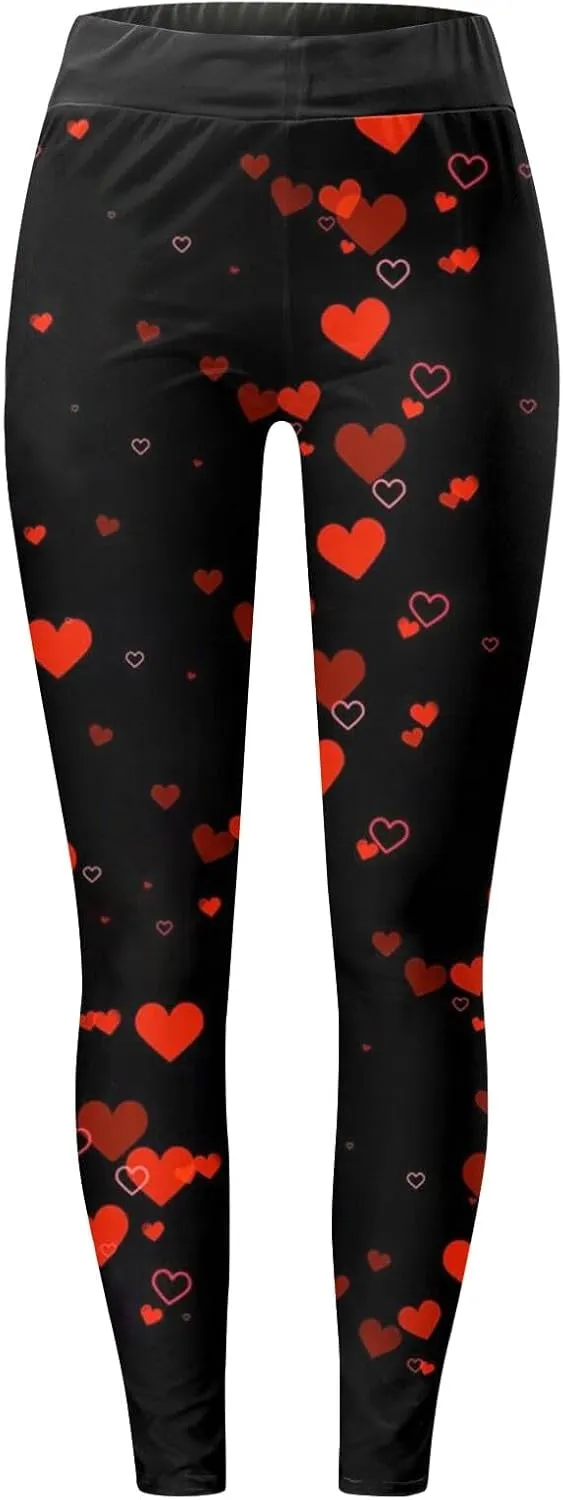 Women's Boho Printed Leggings Soft Stretchy Skinny Comfy Tights High Waisted Workout Athletic Fitness Yoga Pants