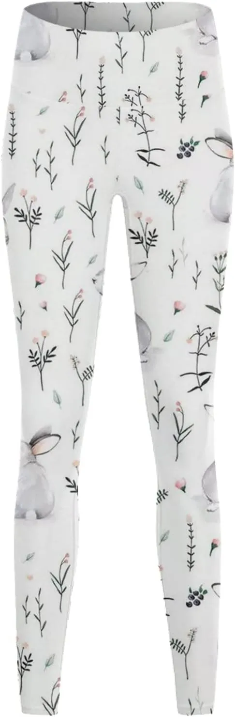 Women's Boho Printed Leggings Soft Stretchy Skinny Comfy Tights High Waisted Workout Athletic Fitness Yoga Pants
