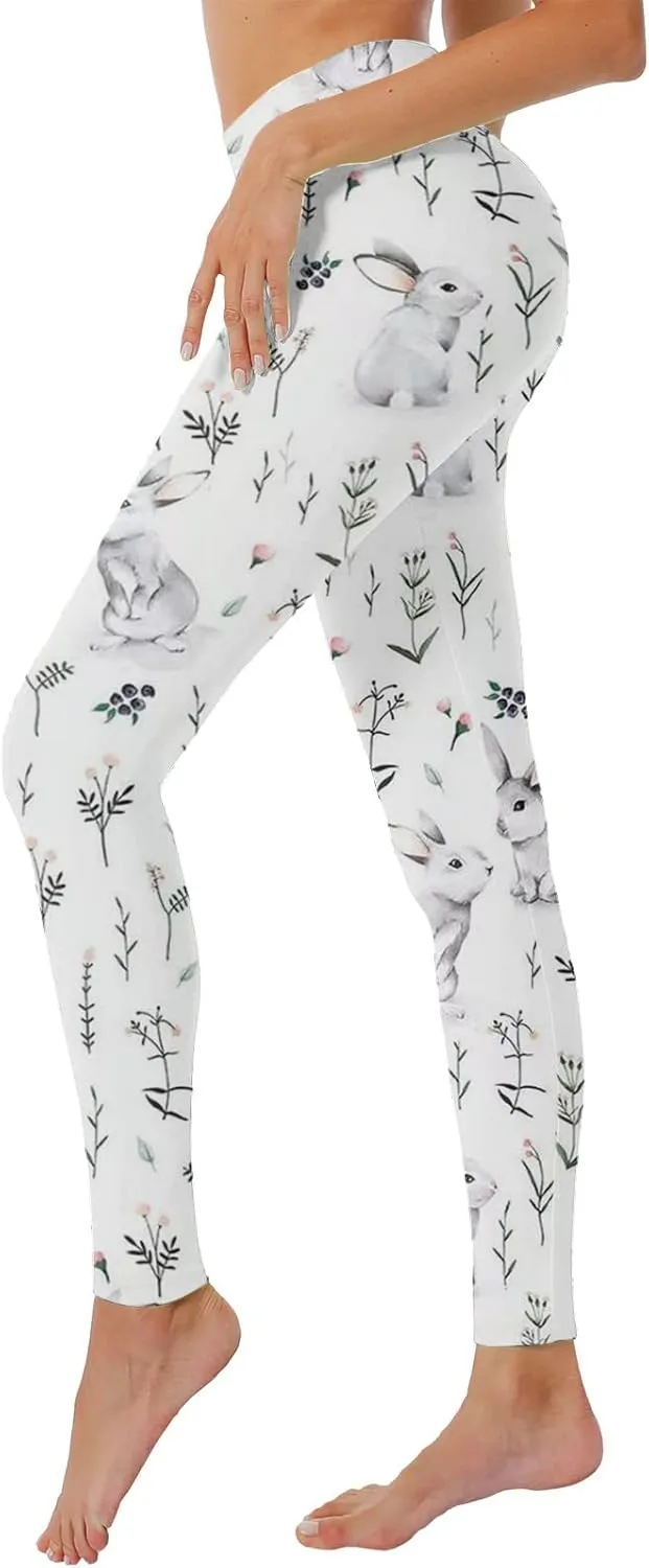 Women's Boho Printed Leggings Soft Stretchy Skinny Comfy Tights High Waisted Workout Athletic Fitness Yoga Pants