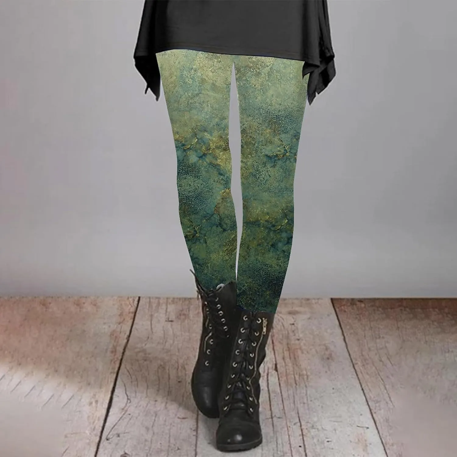 Women's Boho Printed Leggings Soft Stretchy Skinny Comfy Tights High Waisted Workout Athletic Fitness Yoga Pants