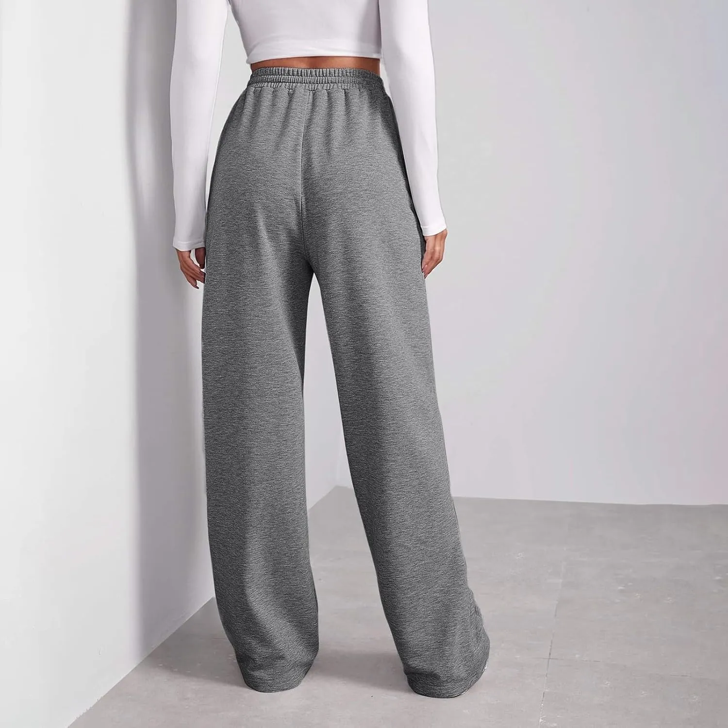 Womens Cargo Sweatpants Baggy Elastic Loose Pants Fall Winter Lounge Jogger Pants Lightweight for Yoga Sweat Pants