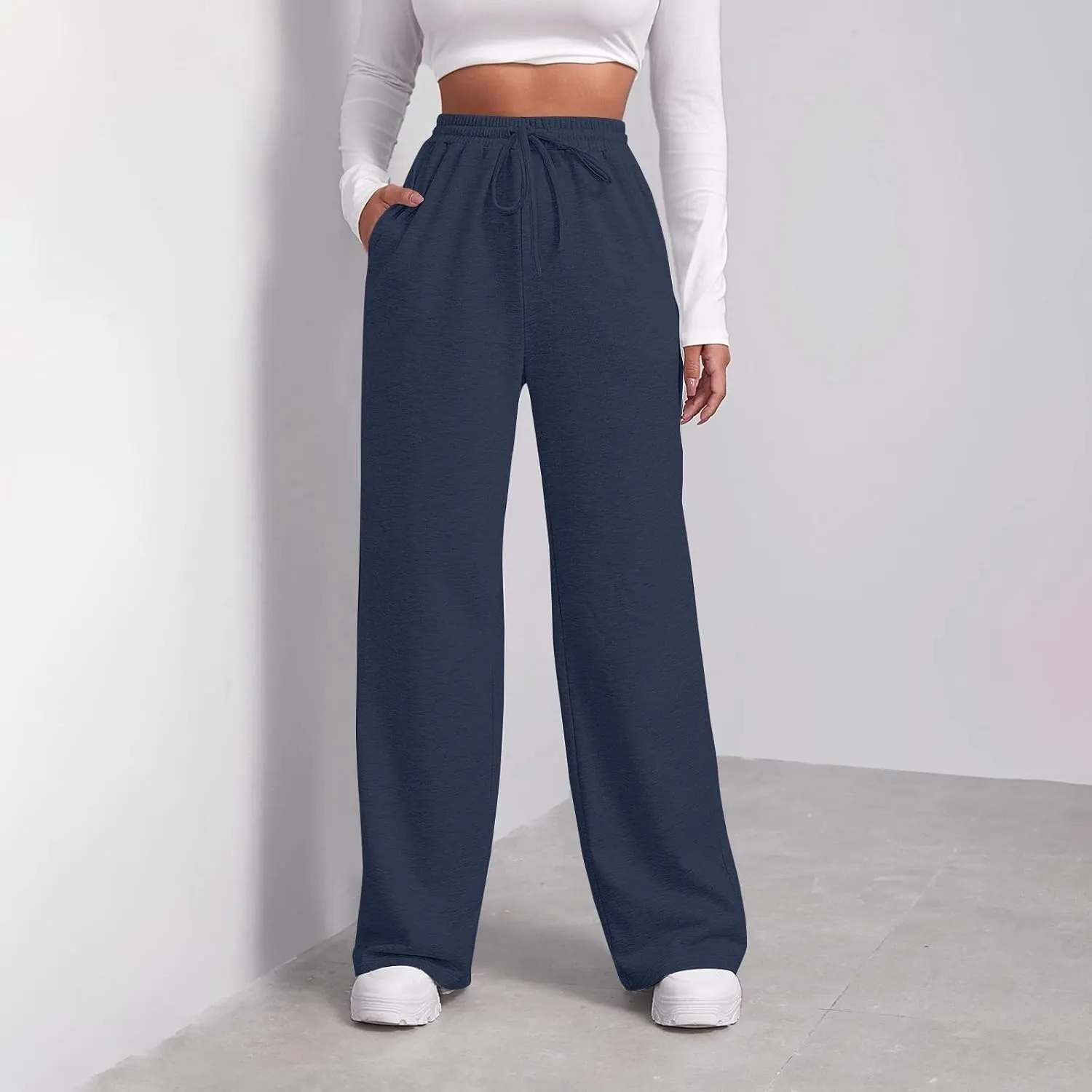 Womens Cargo Sweatpants Baggy Elastic Loose Pants Fall Winter Lounge Jogger Pants Lightweight for Yoga Sweat Pants