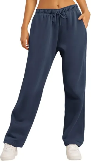 Womens Cargo Sweatpants Baggy Elastic Loose Pants Fall Winter Lounge Jogger Pants Lightweight for Yoga Sweat Pants