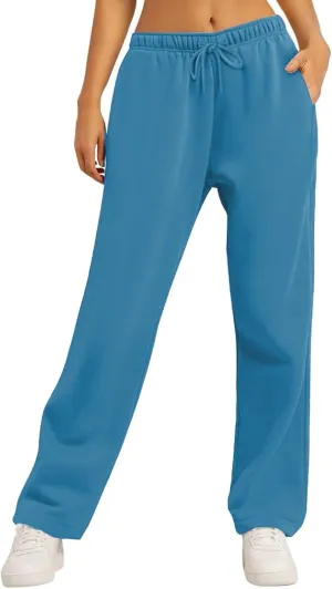 Womens Cargo Sweatpants Baggy Elastic Loose Pants Fall Winter Lounge Jogger Pants Lightweight for Yoga Sweat Pants