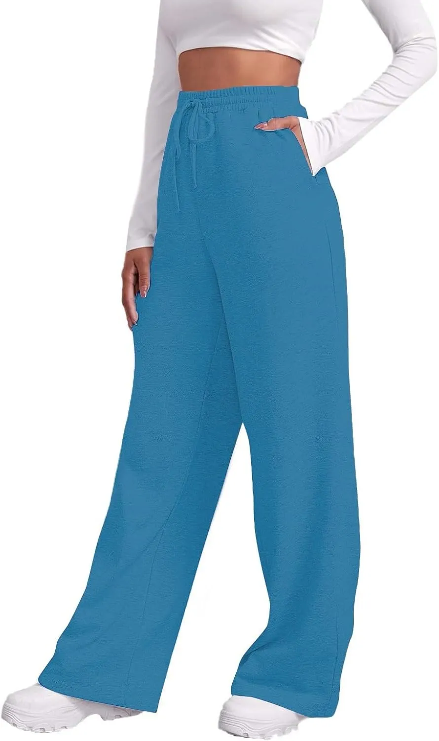 Womens Cargo Sweatpants Baggy Elastic Loose Pants Fall Winter Lounge Jogger Pants Lightweight for Yoga Sweat Pants