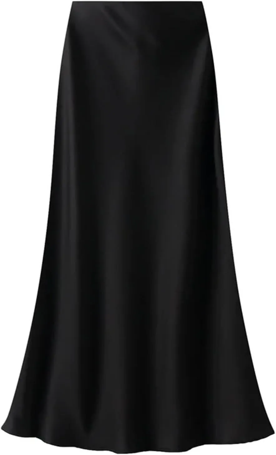 Women's Elegant Satin Fishtail Skirts Vintage Empire Waist Maxi Skirts Party Wear Fashion Clothes