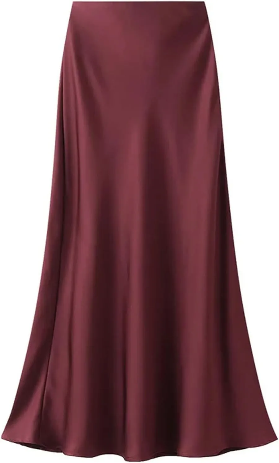 Women's Elegant Satin Fishtail Skirts Vintage Empire Waist Maxi Skirts Party Wear Fashion Clothes