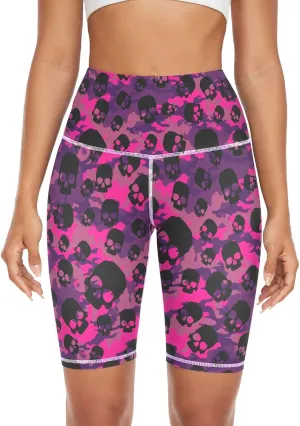 Women's Leggings Shorts High Waist Yoga Athletic Short Pants with Hidden Pockets