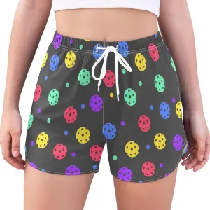 Womens Quick Dry Beach Shorts Athletic Swim Bottom Swimsuit with Liner Pockets