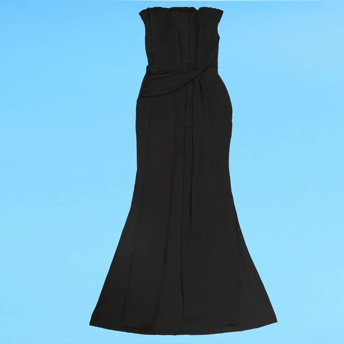 Women's Sexy Elegant Deep V Neck Sleeveless Bodycon Party Evening Gown Maxi Dress