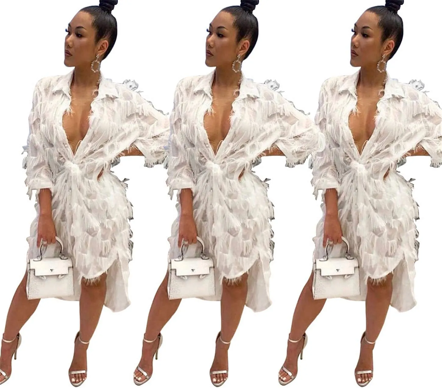 Womens Sexy Sleeveless Deep V Neck Lace Mesh Paneled Ruffles Bodycon Party Clubwear Dress