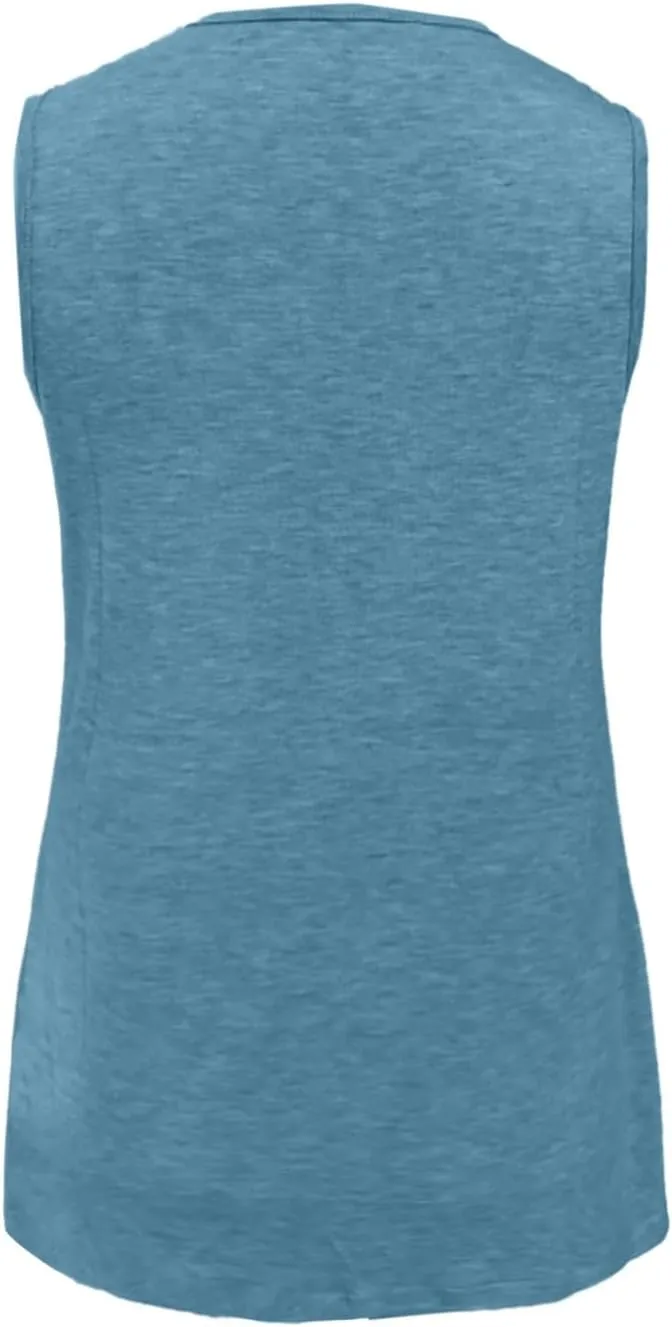 Women's Summer Tank Tops Trendy 2025 Vacation Sleeveless V Neck Loose Fit Tshirt Clothing Outfits