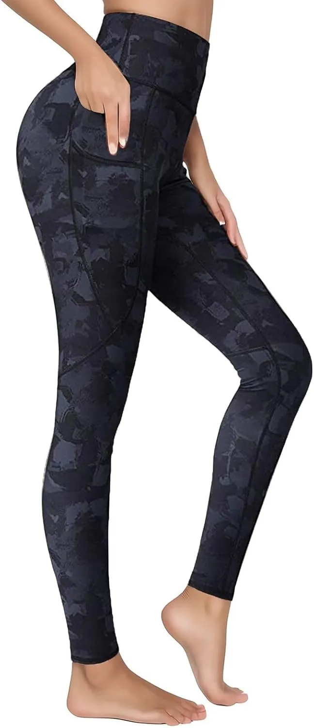 Workout Leggings for Women Tummy Control High Waist Stretchy Pants Comfy Yoga Trousers with Side Pockets 2025 Trendy