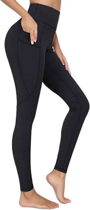 Workout Leggings for Women Tummy Control High Waist Stretchy Pants Comfy Yoga Trousers with Side Pockets 2025 Trendy