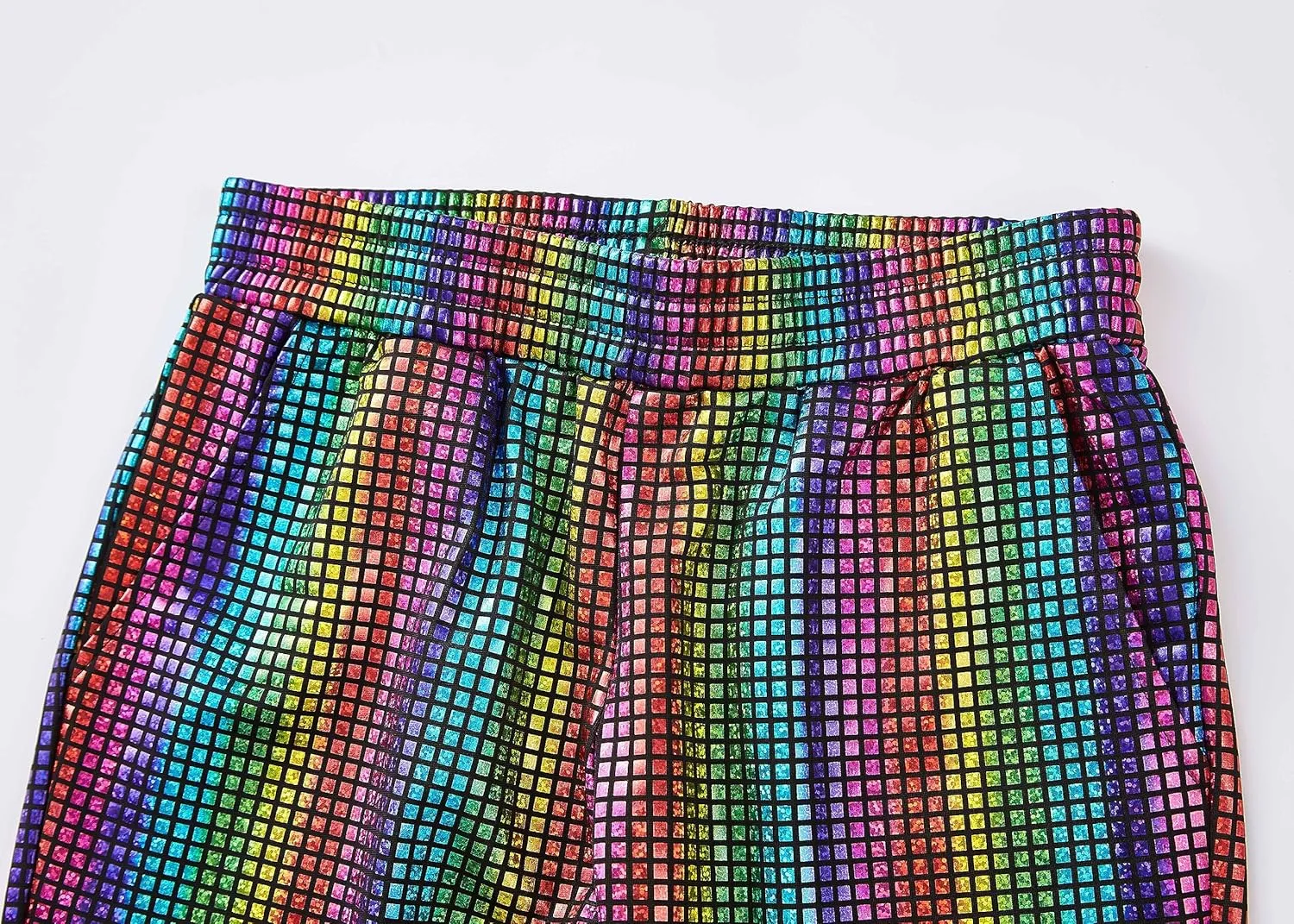 WULFUL Kids Boys Metallic 70s Disco Costume Sequin Party Jogger Pants
